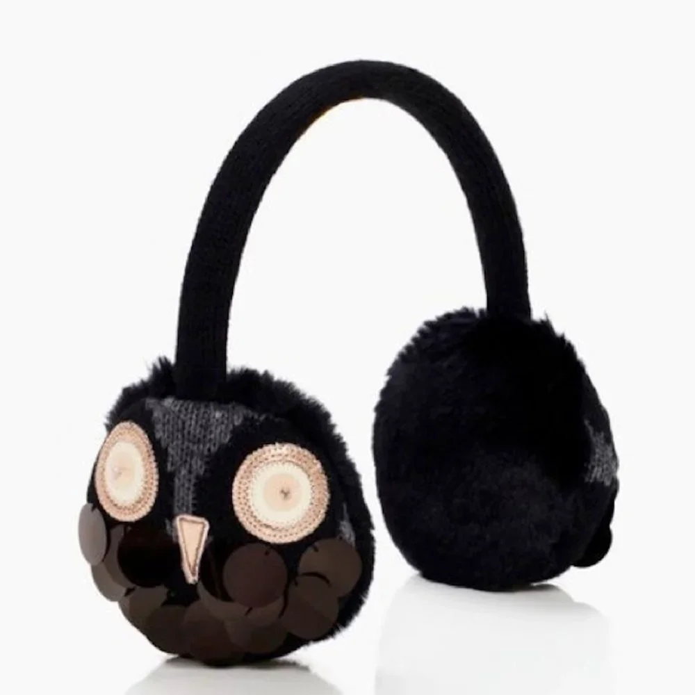 Kate Spade New York Soft Knit Night Owl Ear Muffs